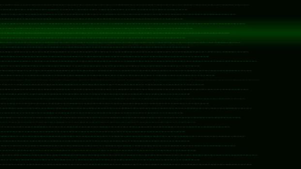 Green digital binary code stream scrolling down, abstract background for data processing, cyber security, programming, server maintenance video