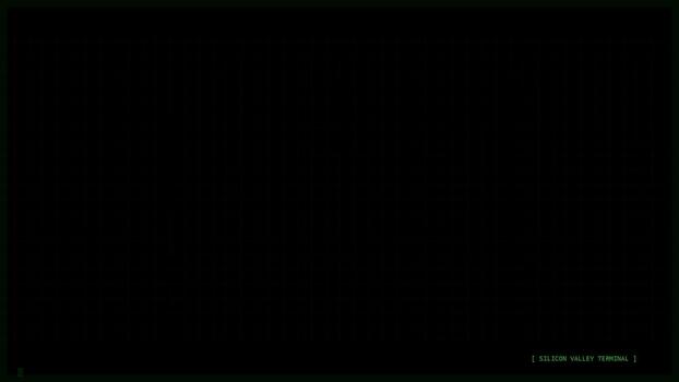 Computer terminal interface displaying scrolling software source code, system programming, data processing, backend web development, digital technology video