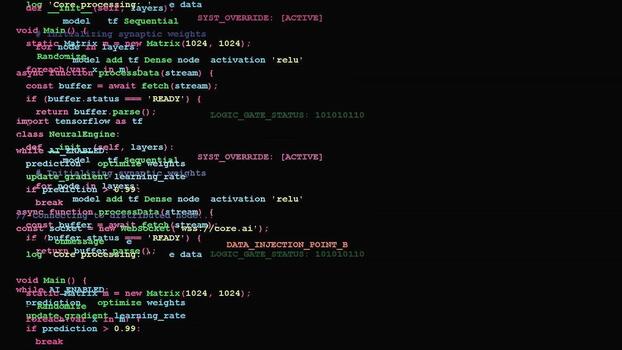 rolagem fonte código roteiro em tela, computador programação língua desenvolvimento, dados em processamento, rede Programas Engenharia, tecnologia cyber segurança video