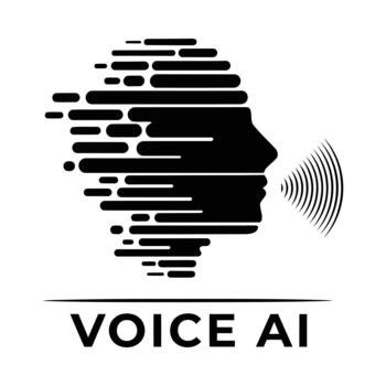 voz ai logo vector