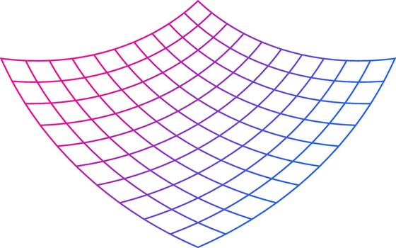 Wireframe grid showing data visualization technology concept vector