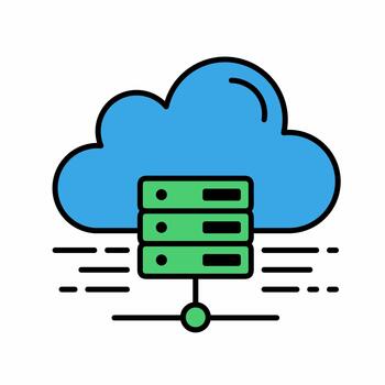 Cloud Server Computing Icon vector