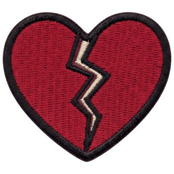 Broken heart patch png
