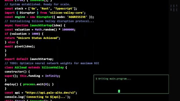 computadora pantalla mostrando javascript fuente código para artificial inteligencia neural red programación video