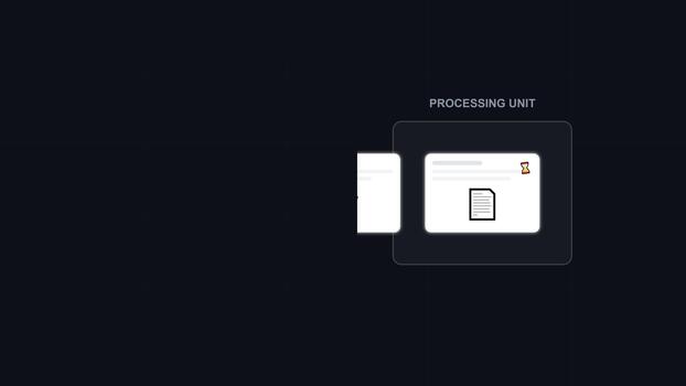Data Processing and Document Verification Animation in Processing Unit. video