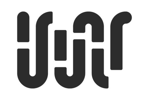 Waveform Bars Interlocking Abstract Logo vector