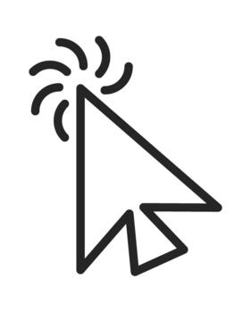 Cursor Click Pointer Line Art vector