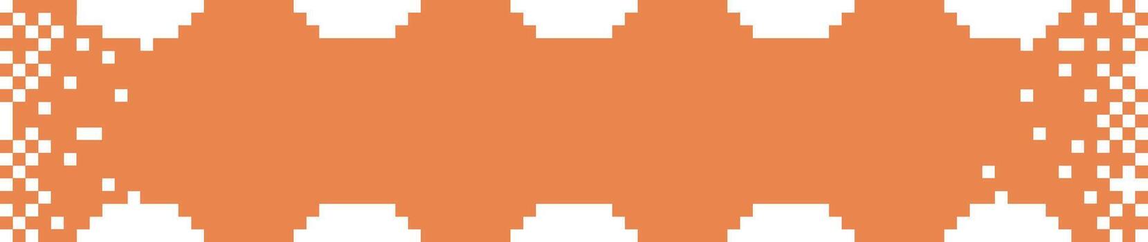 Pixel Border Wave Pattern Seamless vector