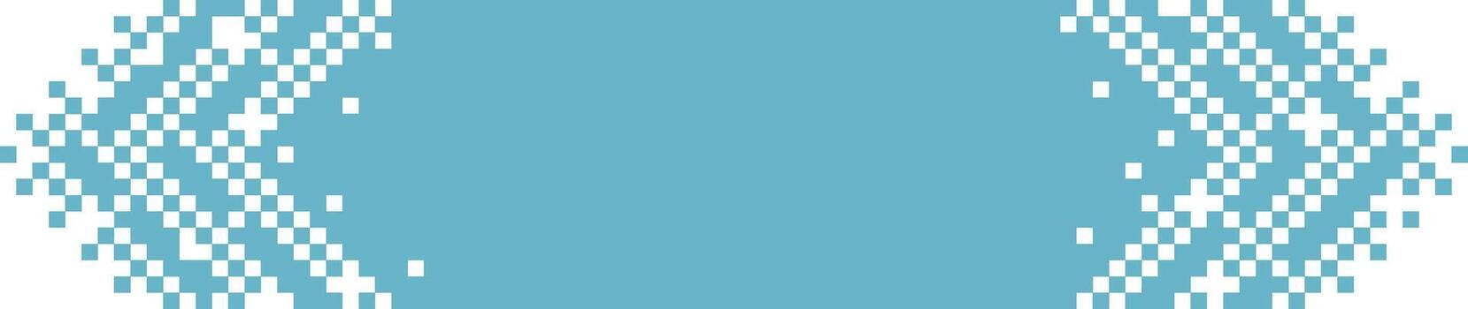 Pixel Border Frame With Geometric Pattern vector