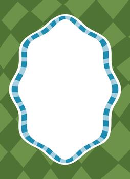Checkered frame with creative shape vector