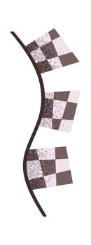 Checkered racing flags string element vector