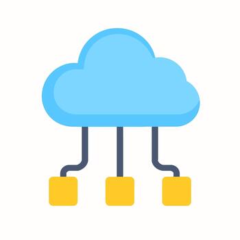 nube informática icono ilustración vector