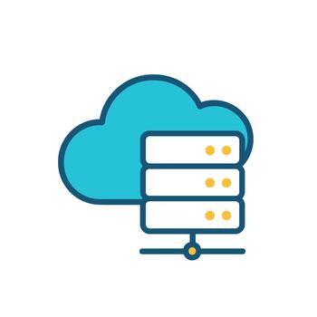 Cloud computing icon illustration vector