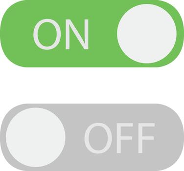 Simple on off button vector