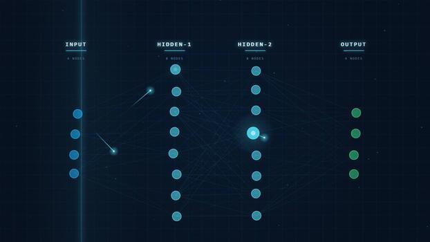 AI Neural Network Machine Learning Data Processing 4K Loop video