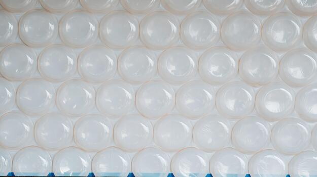 Bubble texture surface with repeating circular pattern design photo