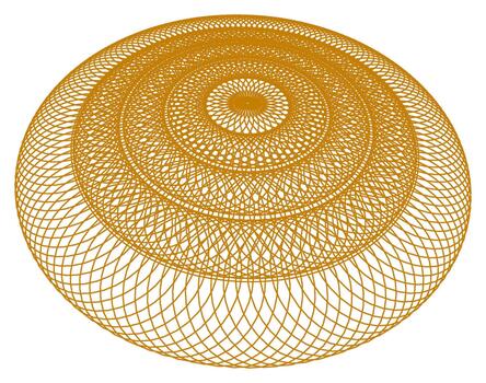 Rounded Gradient Wireframe Form vector