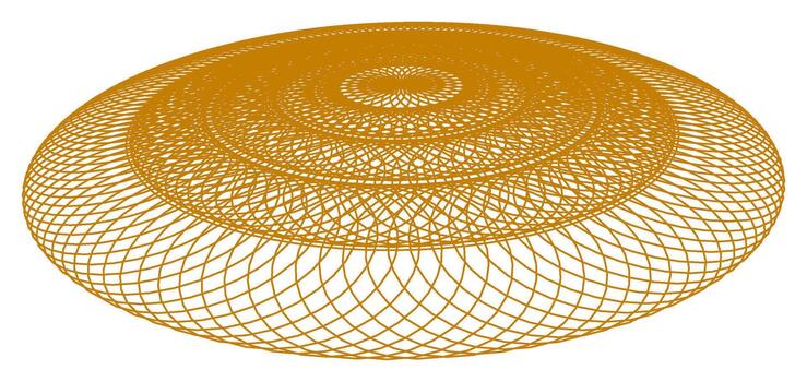 Flat Concentric Wireframe Disc vector