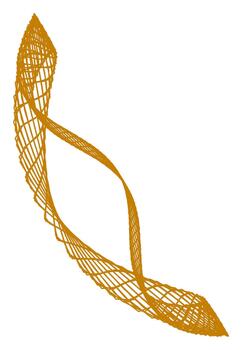 Slim Twisted Wireframe Loop vector