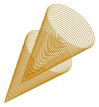 Folded Triangular Wireframe Form vector