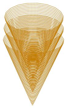 Wide Triangular Mesh Cone vector