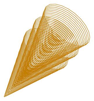 Angular Layered Wireframe Form vector