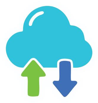 Cloud Computing Data Synchronization Icon vector