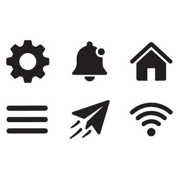 esencial web usuario interfaz icono conjunto vector