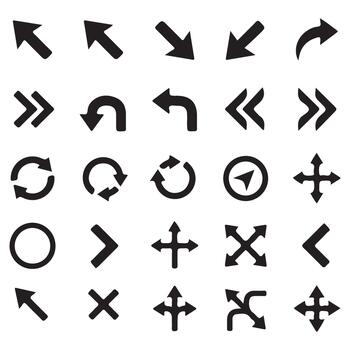 Arrow Direction Navigation UI Pointer vector