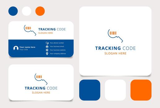 Tracking Code Barcode Icon Logo vector