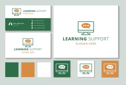 Learning Support Computer Message Icon vector