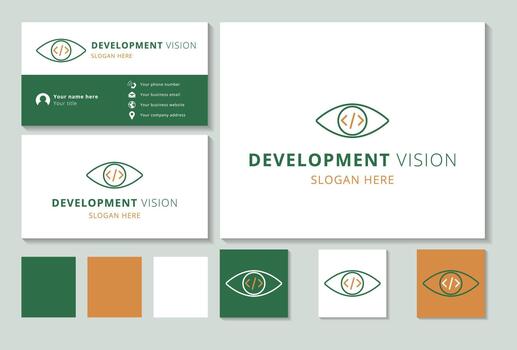 Development Vision Eye Code Logo vector
