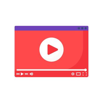 player interface play button window interface flat icon vector