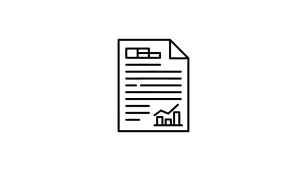 Document with graph and text lines data analysis vector