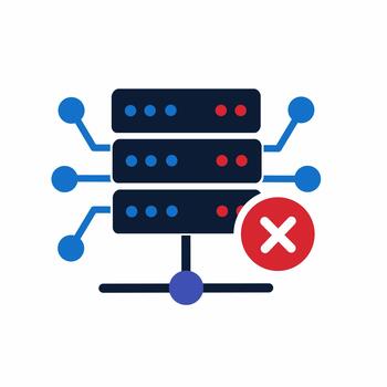 Server Security Error Icon vector