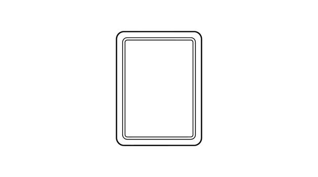 Abstract rectangular frame element simple geometric outline vector