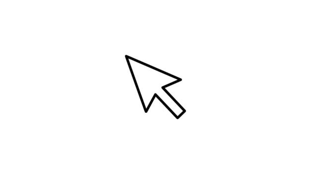 Computer mouse pointer arrow cursor graphic interface element isolated vector