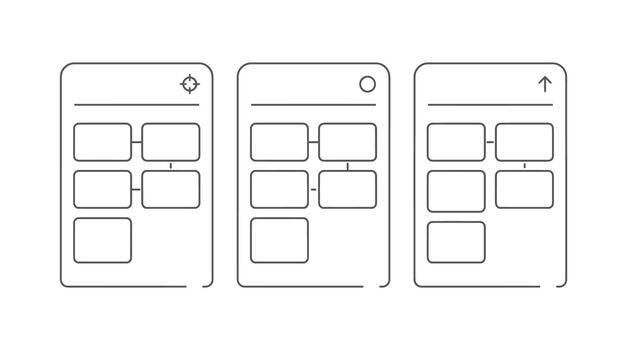 Digital interface design and navigation elements for application development vector