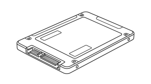 Solid state drive component for computer data storage and processing vector