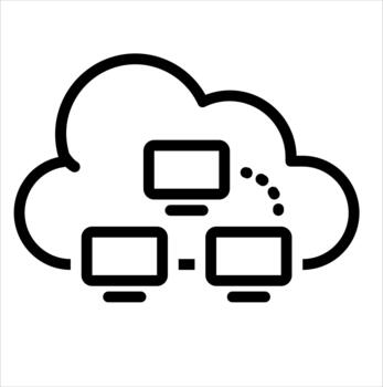 Cloud Computing Network Icon vector