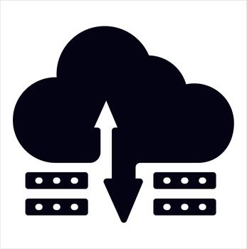 Cloud Synchronization Data Backup Icon vector