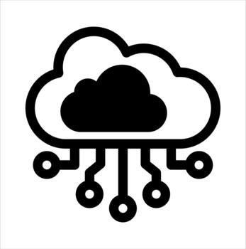 Cloud Computing Network Connectivity Icon vector
