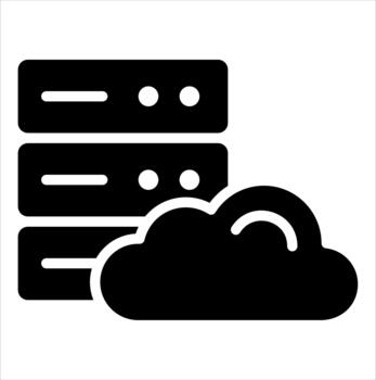 Cloud Server Data Storage Icon vector