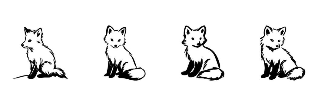 Fox drawing tutorial for beginners vector