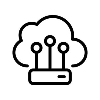 server network data infrastructure vector