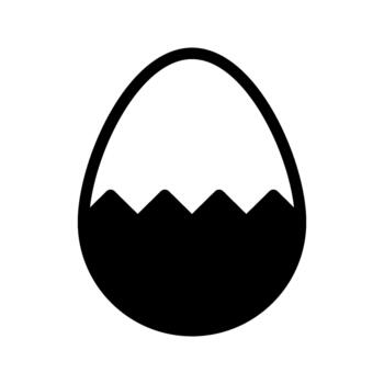 Egg Crack Work Progress vector