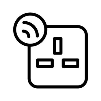 Smart Socket Connected Home Device vector