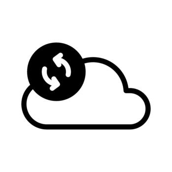 Cloud Sync Digital Storage vector