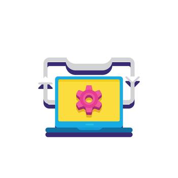 datos carpeta codificación icono - datos y analítica plano diseño para tecnología, base de datos, servidor, gráfico y negocio inteligencia proyectos vector