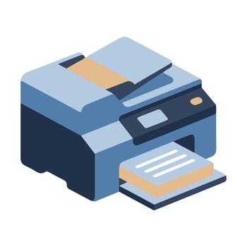 oficina impresora máquina vector